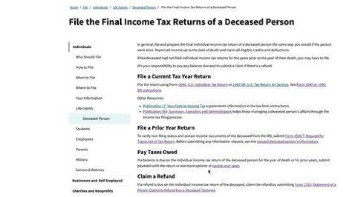 Can a deceased person file a tax return?