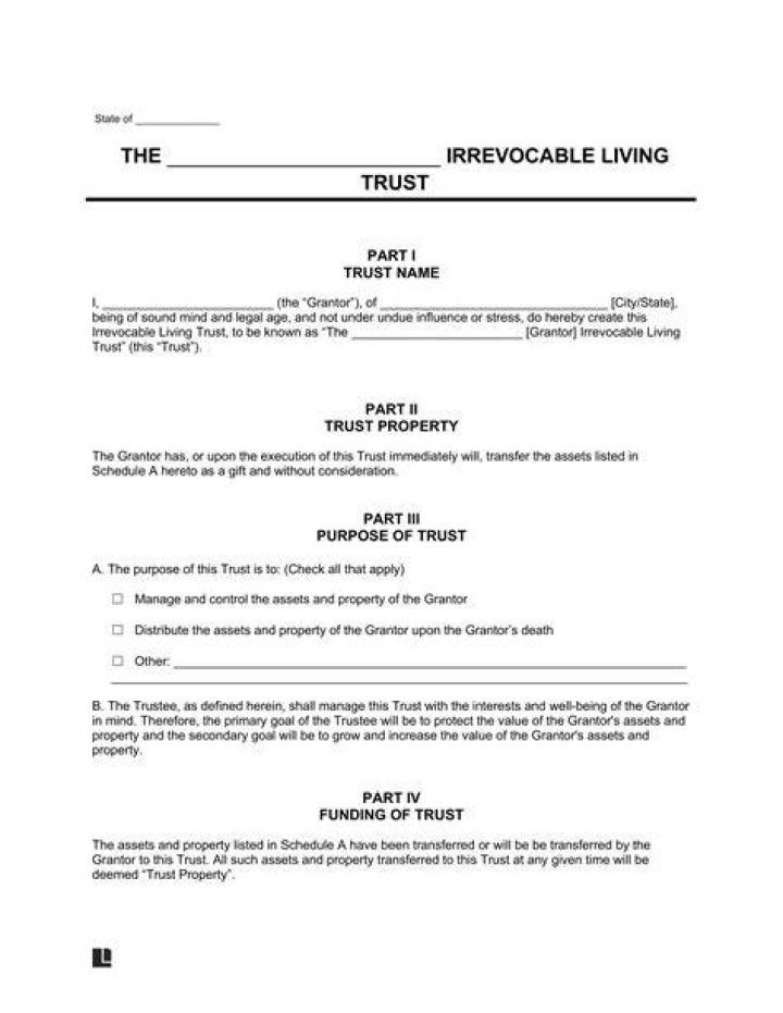 Can a lien be placed on an irrevocable trust?