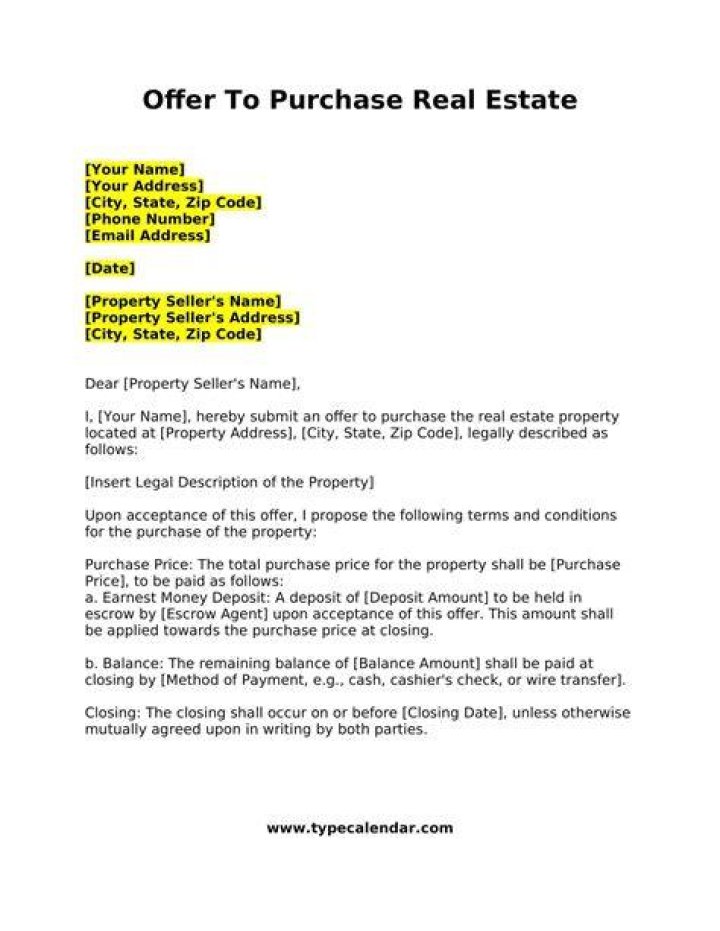 Can a seller back out of an offer to purchase?