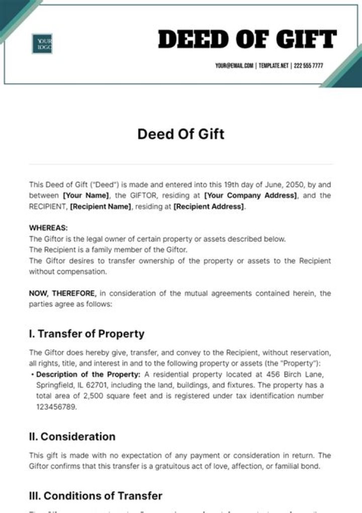 Can gift deed be given to wife?