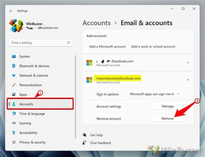 Can I delete a Microsoft account?
