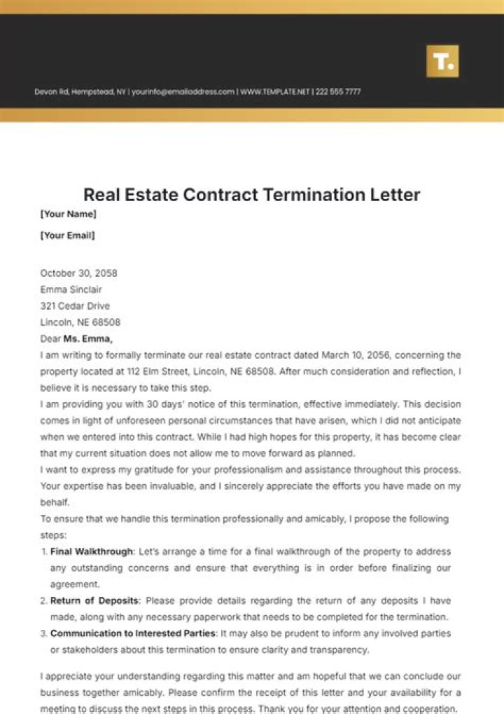 Can you end a real estate contract early?
