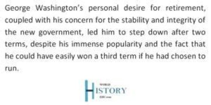 Did George Washington refuse payment?