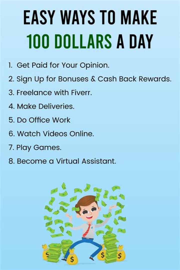 How can I make 100 dollars in a week?