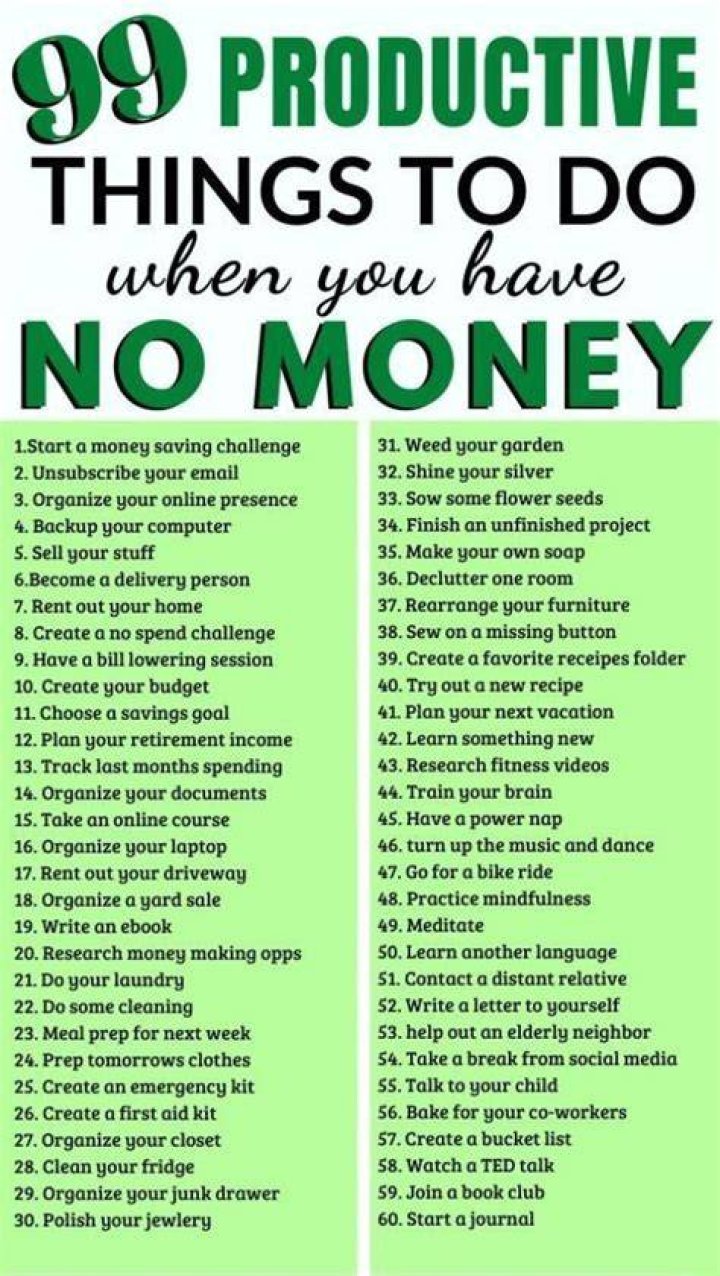 How can I stay busy without spending money?