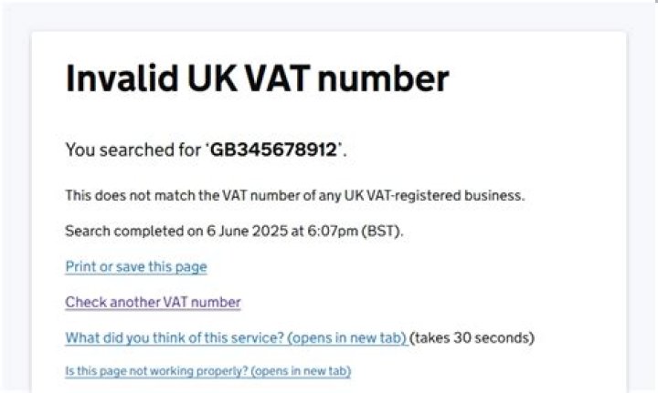 How do I check a UK VAT number?