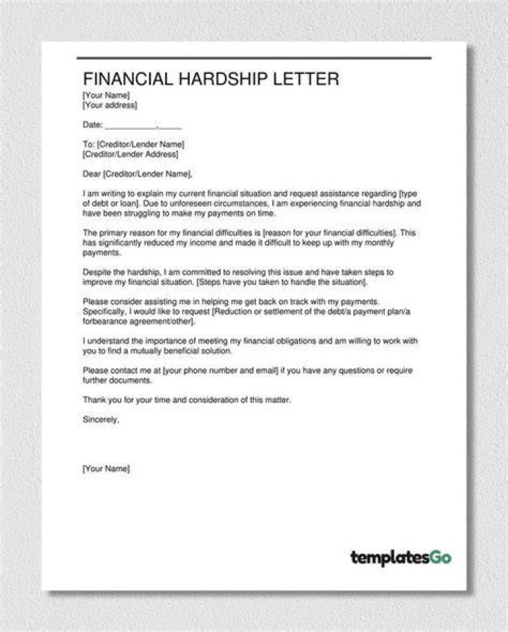 How do I know if I have financial hardship?