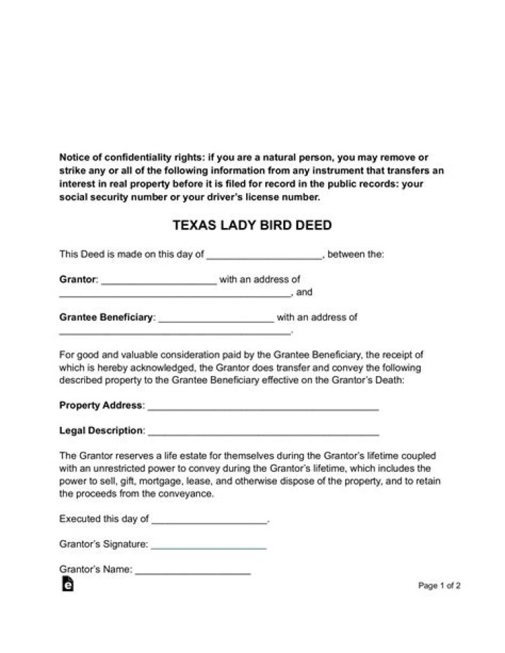 How do I terminate a life estate in Texas?