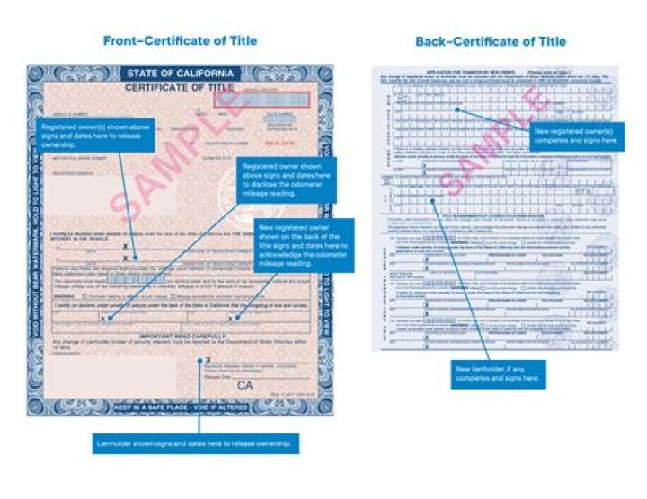 How do I transfer my car title to my daughter in California?