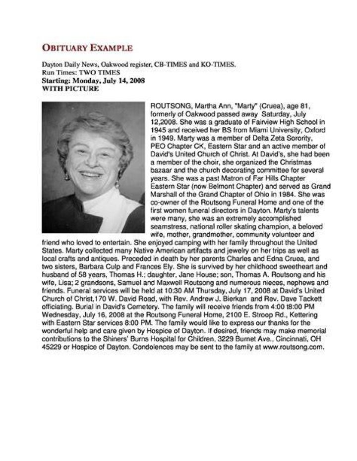 How do obituaries work?