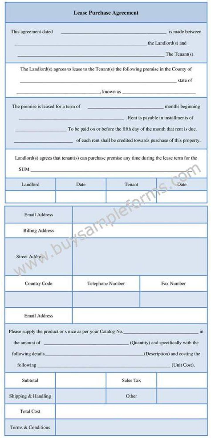 How do you do a lease purchase?