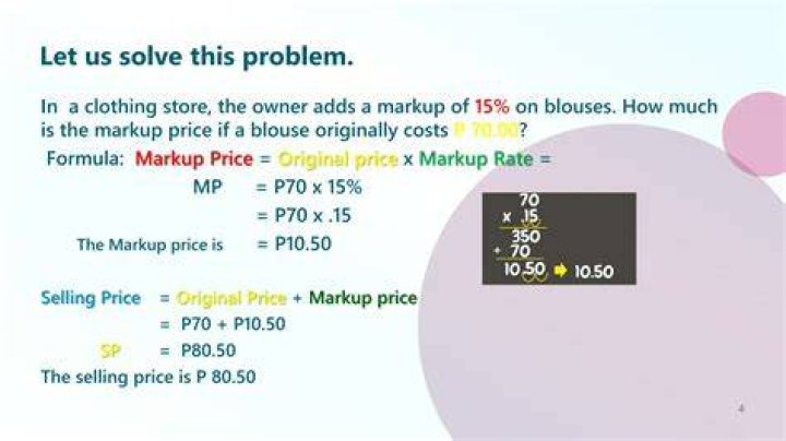 How do you mark up a price by 50 percent?