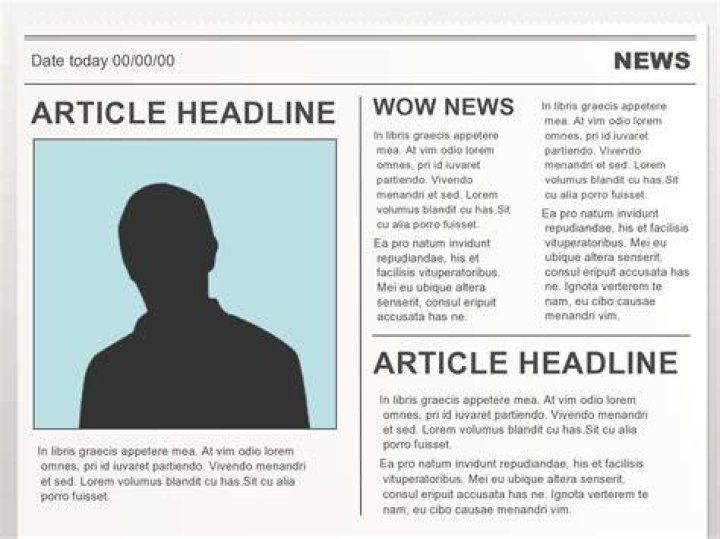 How do you write a newspaper article in PowerPoint?