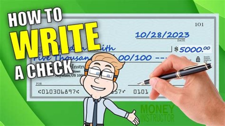 How do you write our a check?
