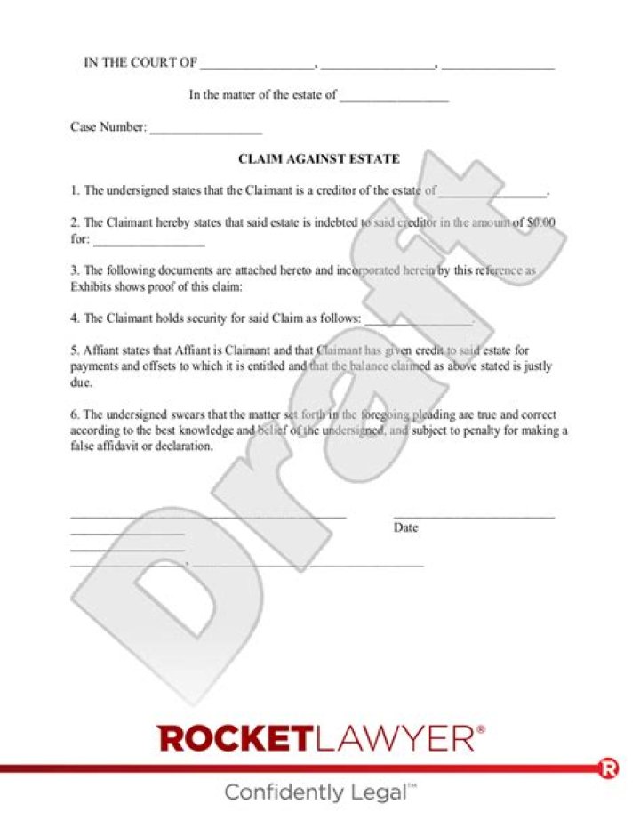 How does a creditor make a claim against an estate?
