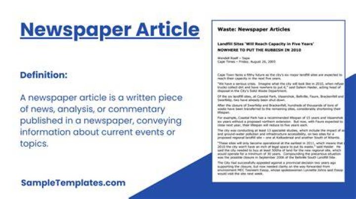 How long is the typical newspaper article?