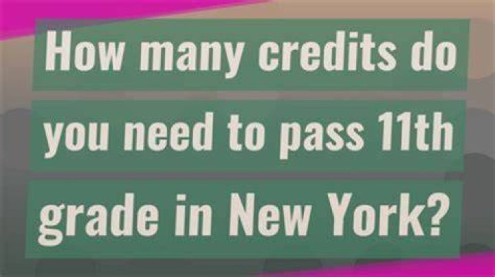 How many credits should a 11th grader have?