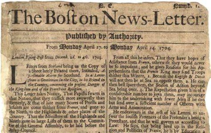 How much did a newspaper cost in 1700s?