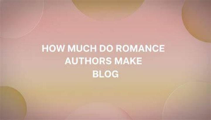 How much do romance writers make per book?