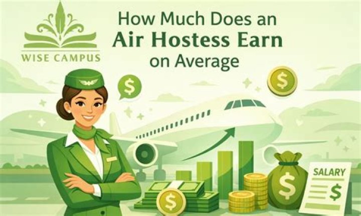 How much does an air hostess earn monthly?