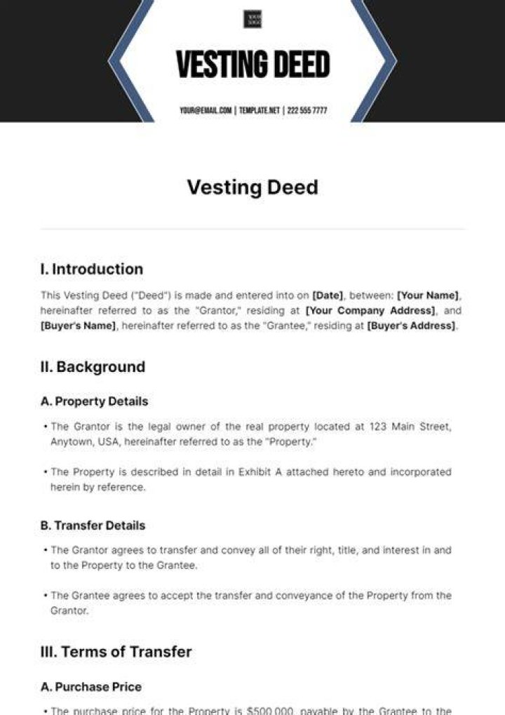 How would you like title to be vested?