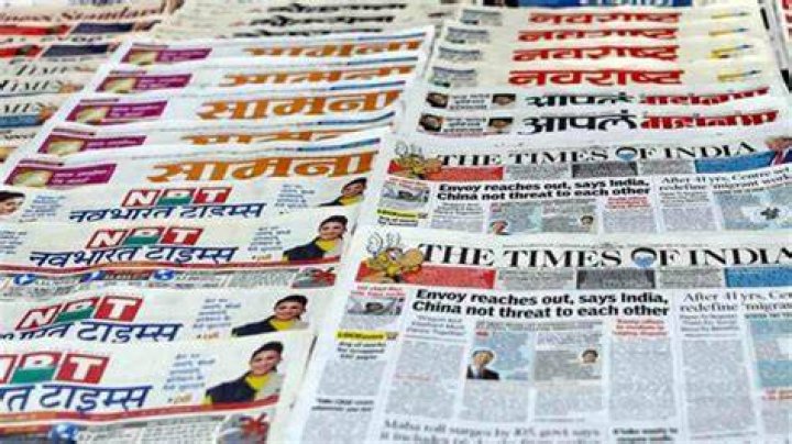 In which language the highest newspapers are published in India?
