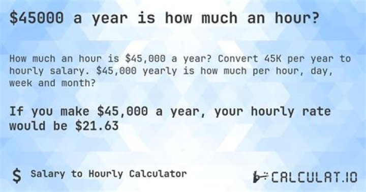 Is 45000 a year a lot of money?
