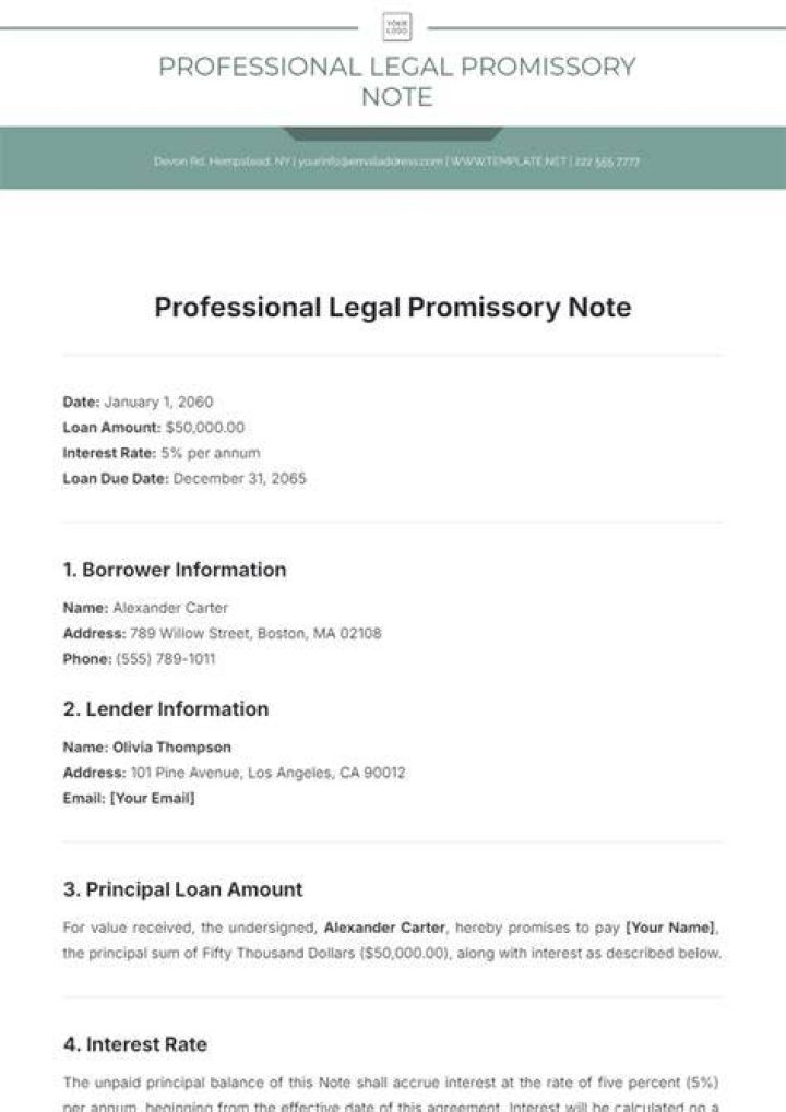 Is a promissory note is a legally binding document?