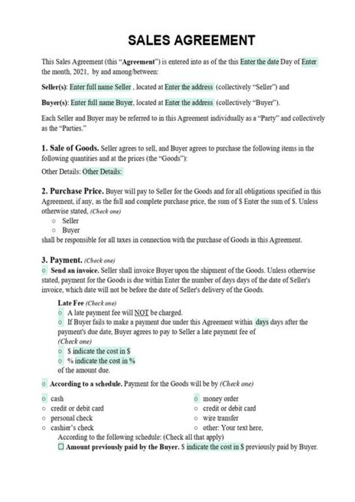 Is a purchase and sales agreement legally binding?