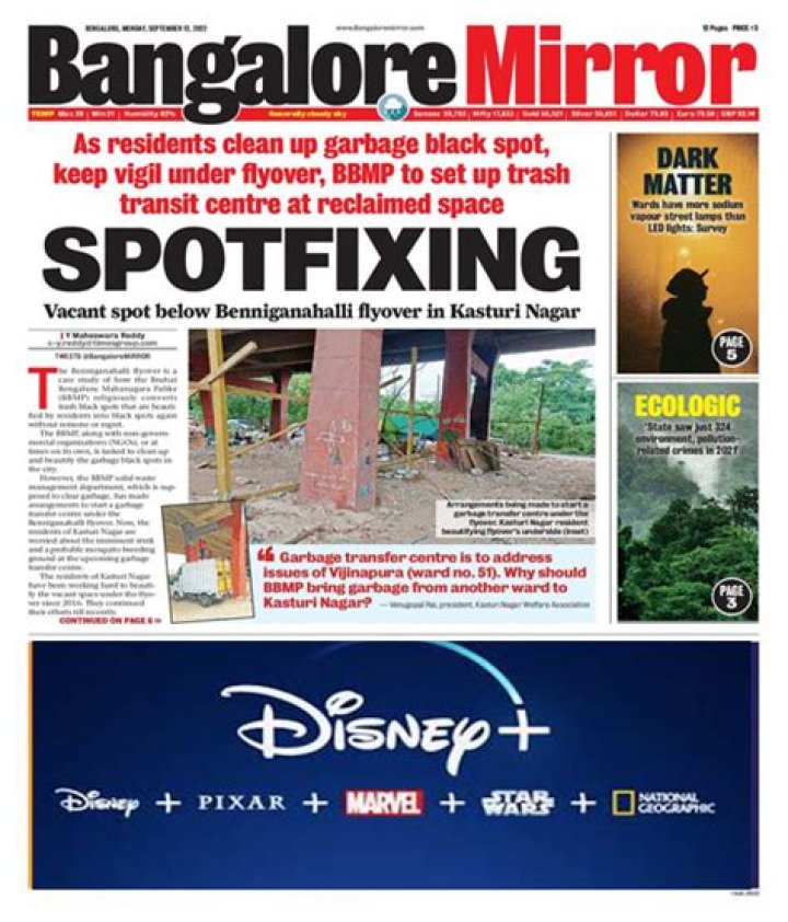 Is Bangalore mirror a daily newspaper?