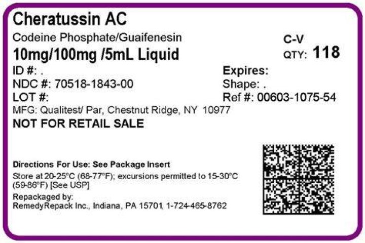 Is Cheratussin similar to codeine?