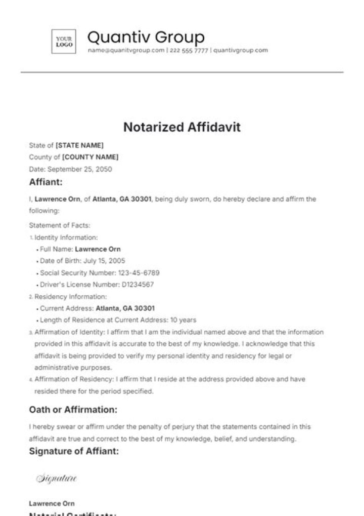 Is notary compulsory for affidavit?