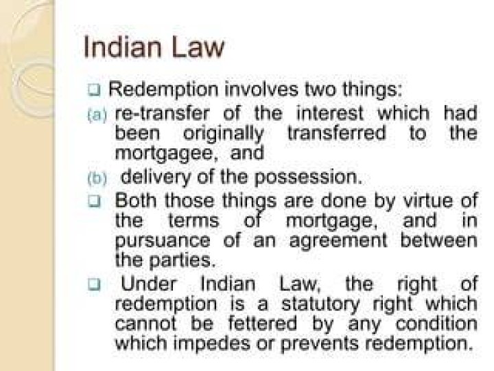 Is redemption a statutory right?