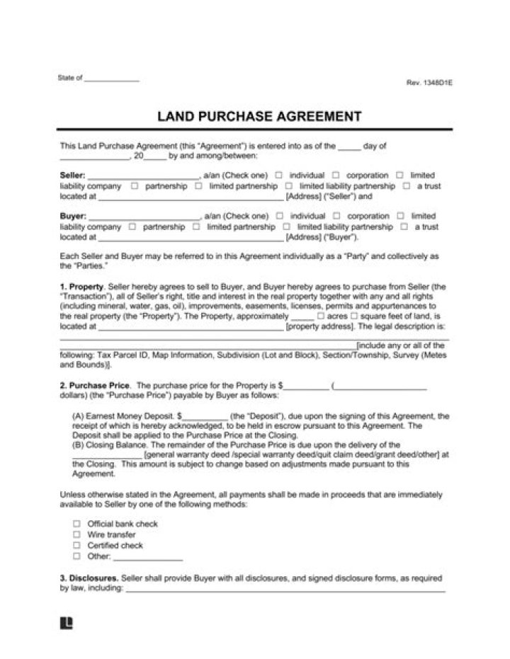 Is the payment for land?