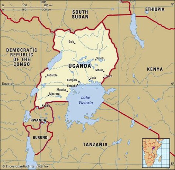 Is Uganda in the east or west?