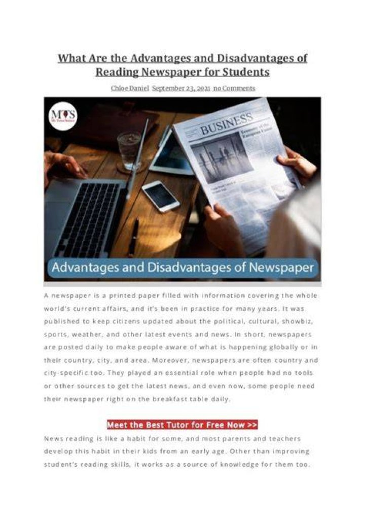 What are some disadvantages of reading the news?