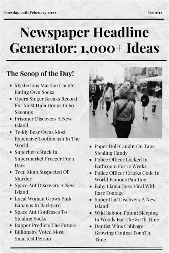 What are some good newspaper topics?