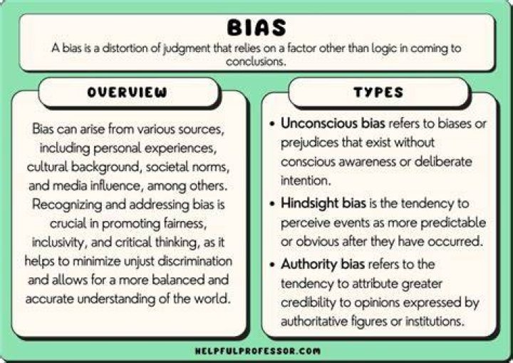 What are the 3 main types of bias?