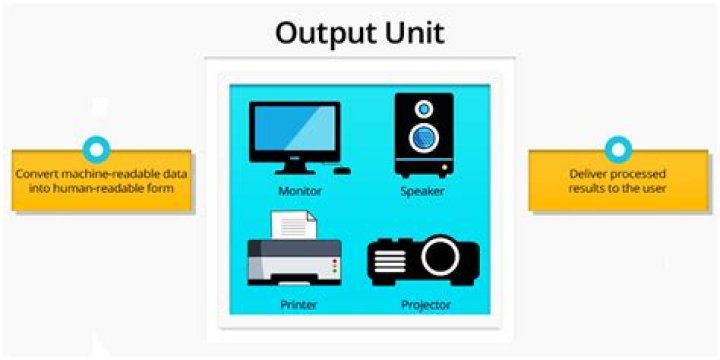 What are the examples of output unit?