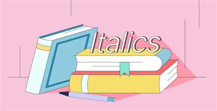 What are the five reasons you should use italics?