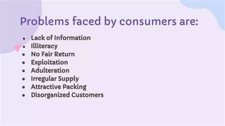 What are the main problems faced by consumers?