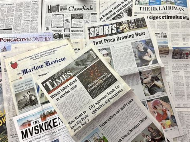 What are the things included in a newspaper?