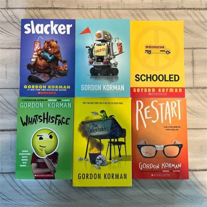 What company publishes Gordon Korman books?