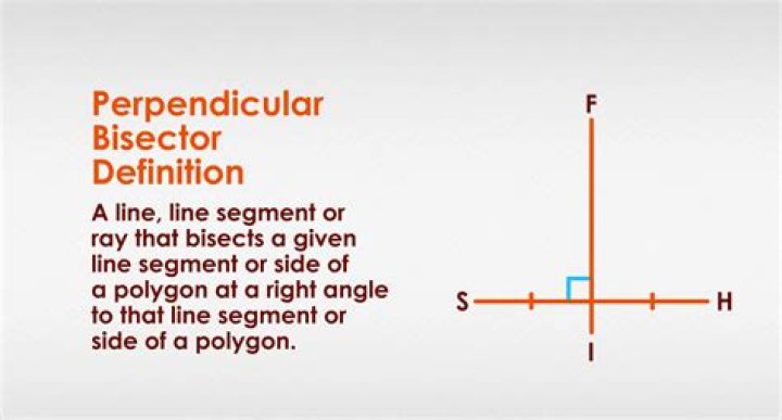 What do you call a perpendicular line that bisects another line at its midpoint?