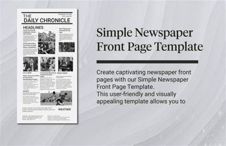 What do you call the front page of a newspaper?