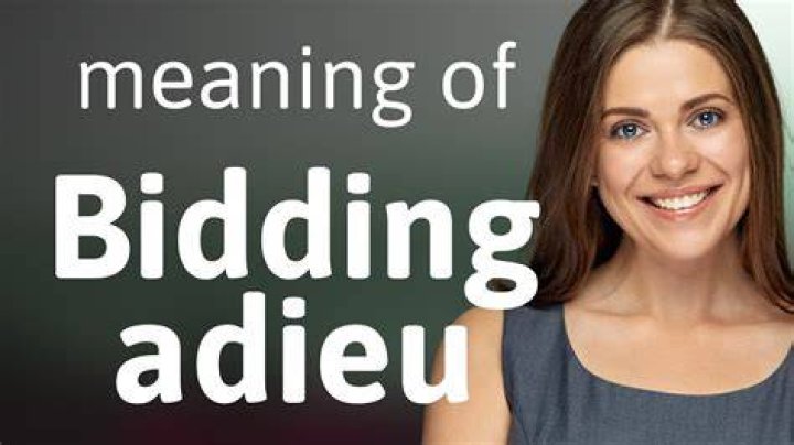 What does adieu literally mean?