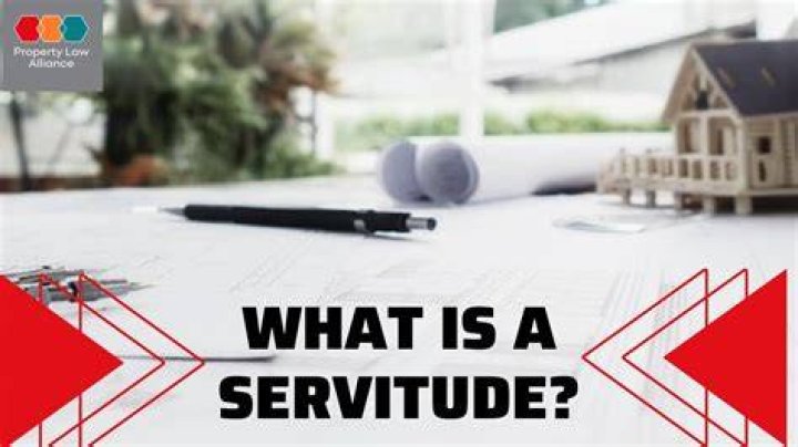 What does servitude mean in real estate?