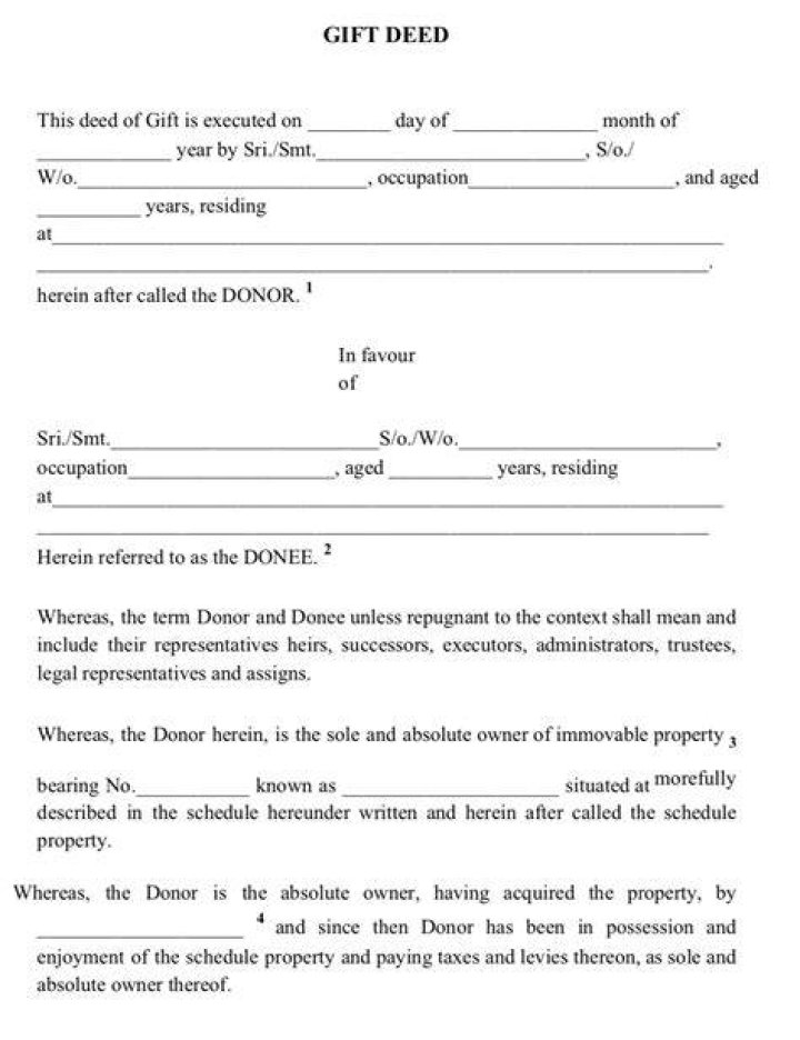 What is a gift deed in Tennessee?