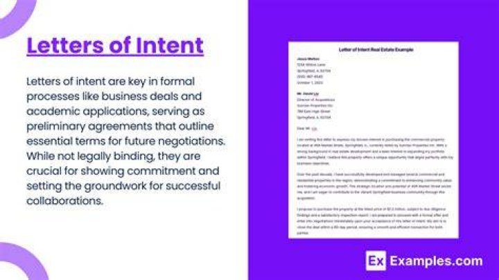 What is a Letter of Intent for mortgage?