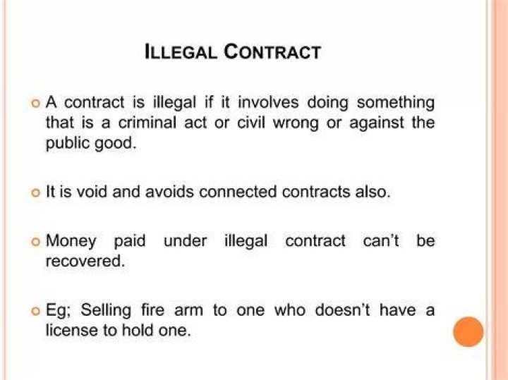 What is an illegal contract in real estate?